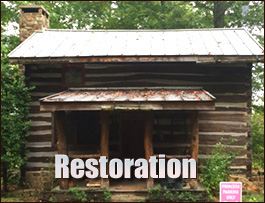 Historic Log Cabin Restoration  Lexington County,  South Carolina